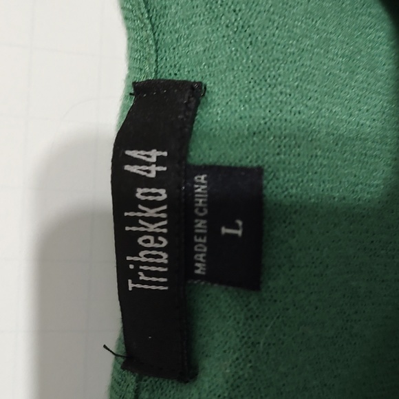 Green Tribekko 44 Sweater Tunic Top sz Large - Picture 3 of 5